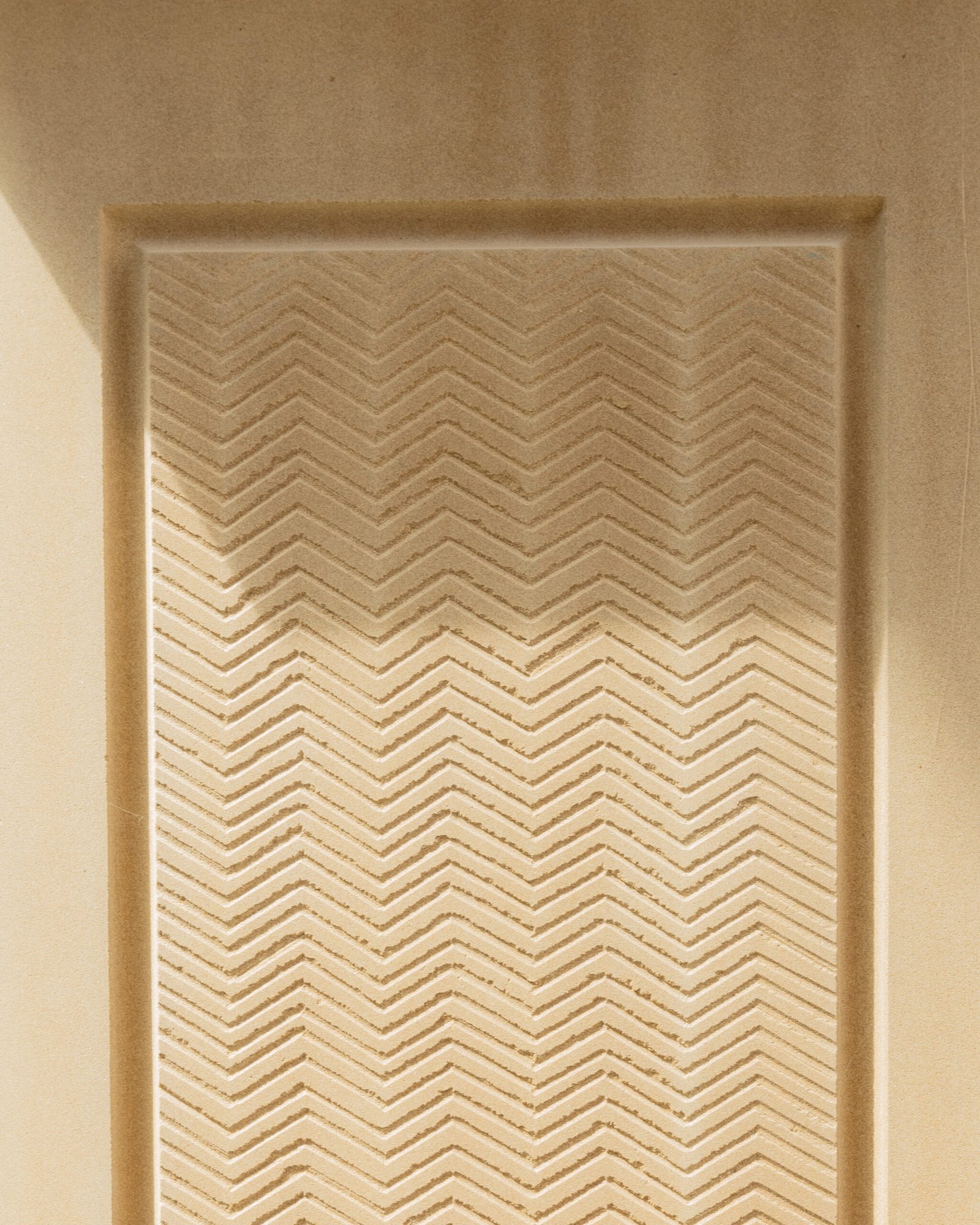 Warm textured interior detail at Moods Leeds