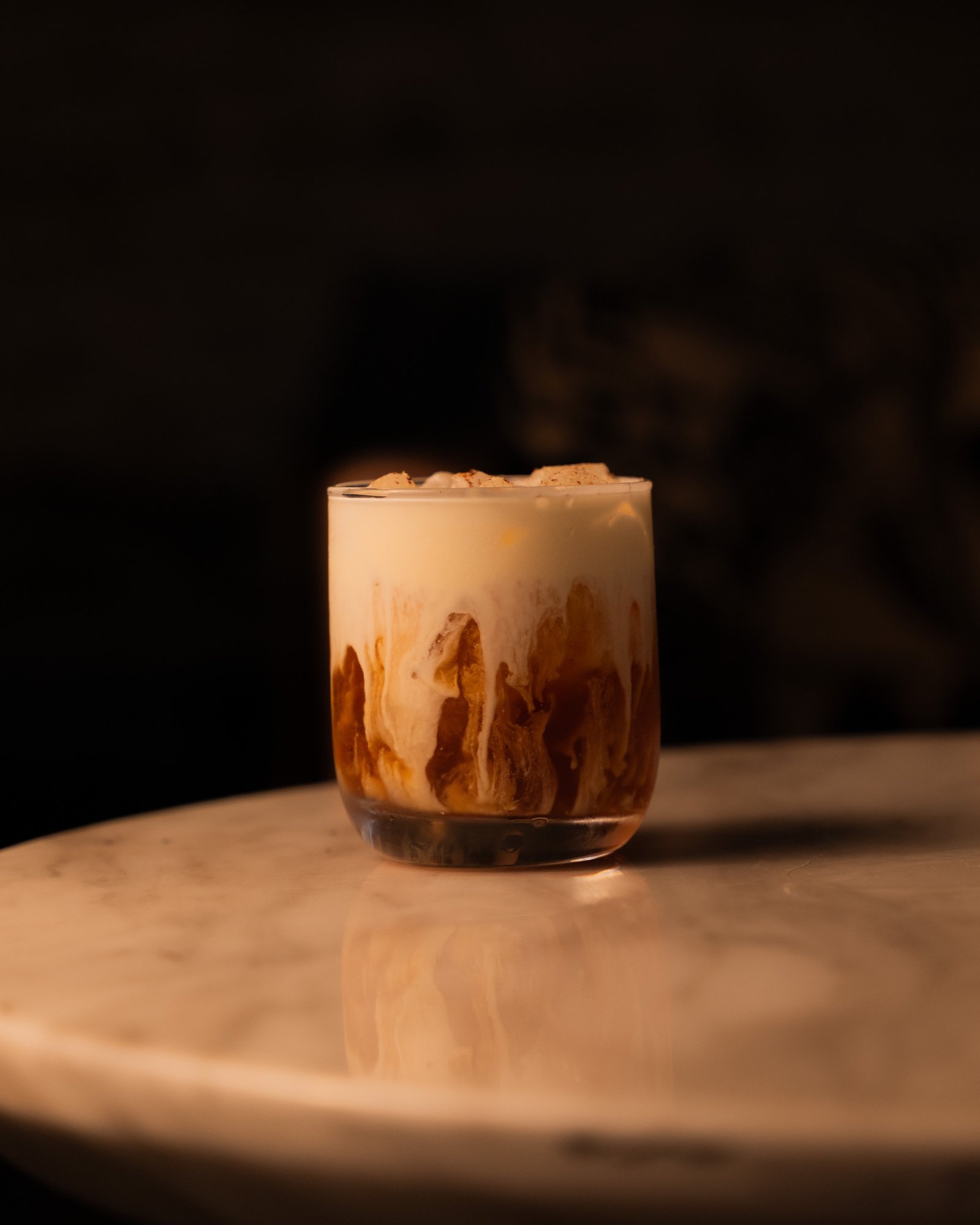The Moods Monty cocktail on a marble table